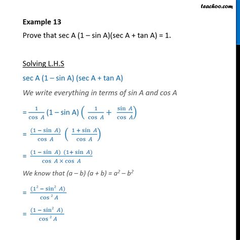 1 sec tan|prove that sec a 1 – sin + tan.